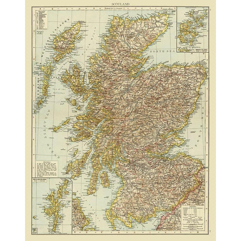 Scotland Black Modern Wood Framed Art Print with Double Matting by Unknown