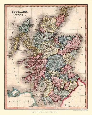 Scotland - Regions - Orr Black Ornate Wood Framed Art Print with Double Matting by Orr