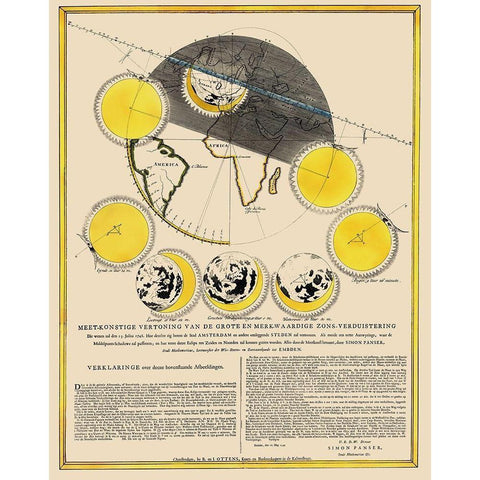 Solar Eclipse July 25 - Panser 1748 White Modern Wood Framed Art Print by Panser