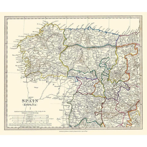 Spain 1 - Baldwin 1831 White Modern Wood Framed Art Print by Baldwin