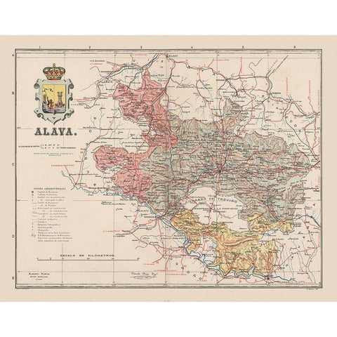 Alava Spain Europe - Martin 1900 White Modern Wood Framed Art Print by Martin