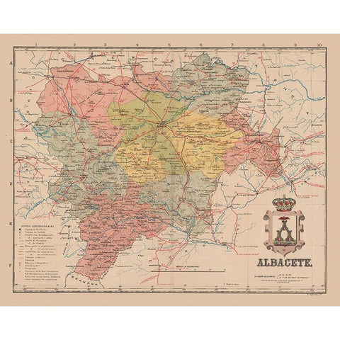 Albacete Spain Europe - Martin 1911 Black Modern Wood Framed Art Print by Martin