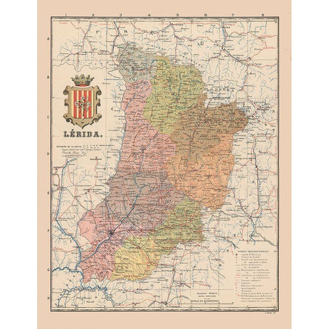 Lleida Spain Europe - Martin 1911 Black Modern Wood Framed Art Print with Double Matting by Martin