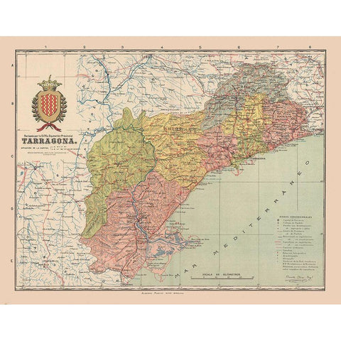 Tarragona Spain Europe - Martin 1911 White Modern Wood Framed Art Print by Martin