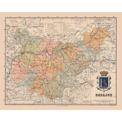 Badajoz Spain Europe - Martin 1911 White Modern Wood Framed Art Print by Martin