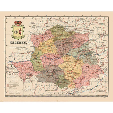 Caceres Spain Europe - Martin 1911 Black Modern Wood Framed Art Print by Martin