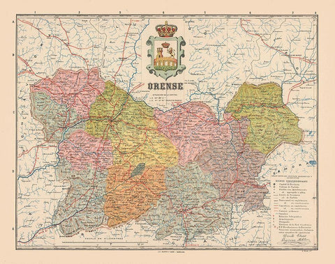 Ourense Spain Europe - Martin 1911 White Modern Wood Framed Art Print with Double Matting by Martin