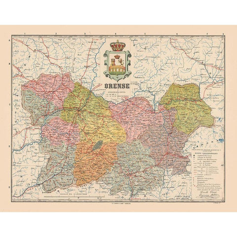 Ourense Spain Europe - Martin 1911 White Modern Wood Framed Art Print by Martin