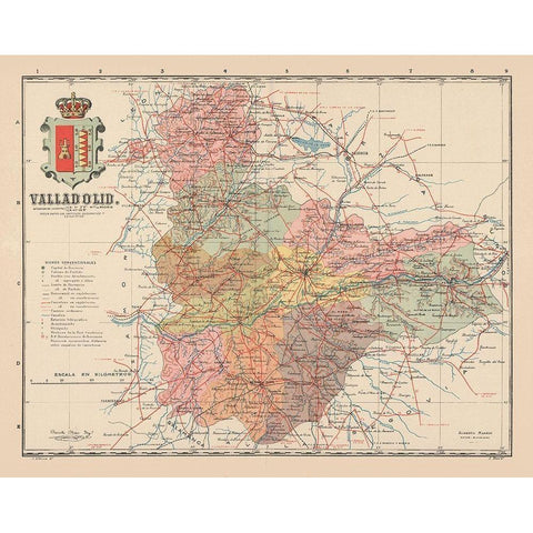 Valladolid Spain Europe - Martin 1911 Gold Ornate Wood Framed Art Print with Double Matting by Martin