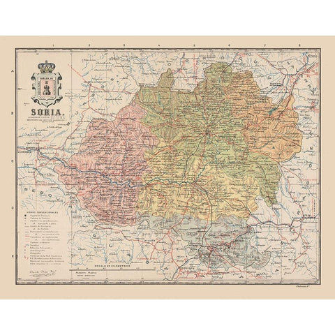 Soria Spain Europe - Martin 1911 Black Modern Wood Framed Art Print by Martin