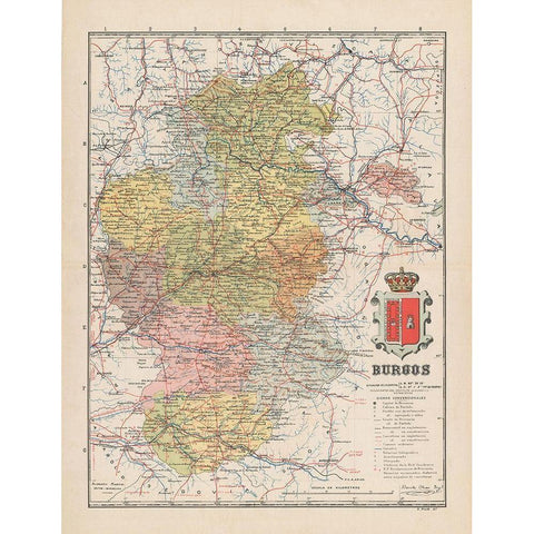 Burgos Spain Europe - Martin 1911 Black Modern Wood Framed Art Print by Martin