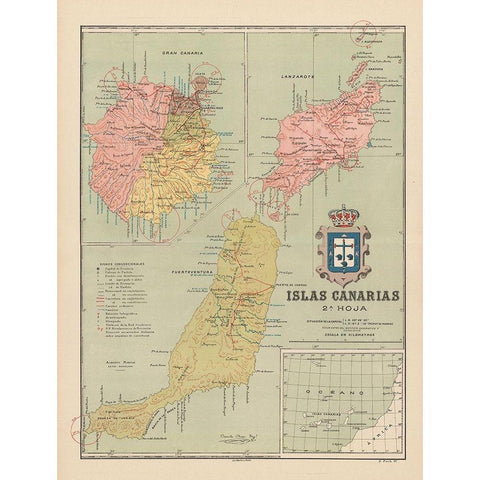 Canary Islands Spain Europe - Martin 1911 White Modern Wood Framed Art Print by Martin