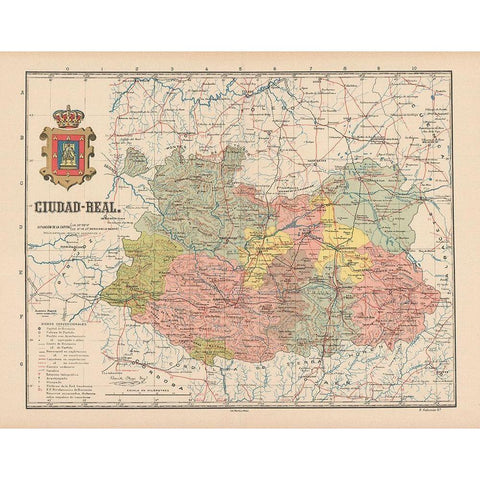 Ciudad Real Spain Europe - Martin 1911 Black Modern Wood Framed Art Print with Double Matting by Martin