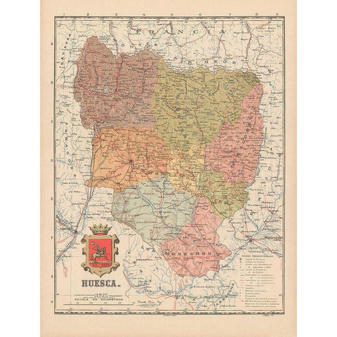 Huesca Spain Europe - Martin 1911 White Modern Wood Framed Art Print by Martin