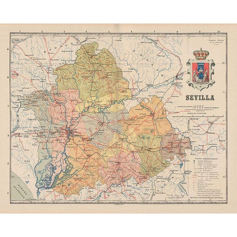 Seville Spain Europe - Martin 1911 Black Modern Wood Framed Art Print with Double Matting by Martin