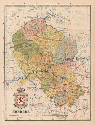 Cardova Spain Europe - Martin 1911 Black Ornate Wood Framed Art Print with Double Matting by Martin