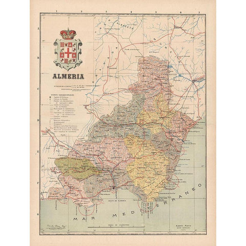 Almeria Spain Europe - Martin 1911 Black Modern Wood Framed Art Print with Double Matting by Martin