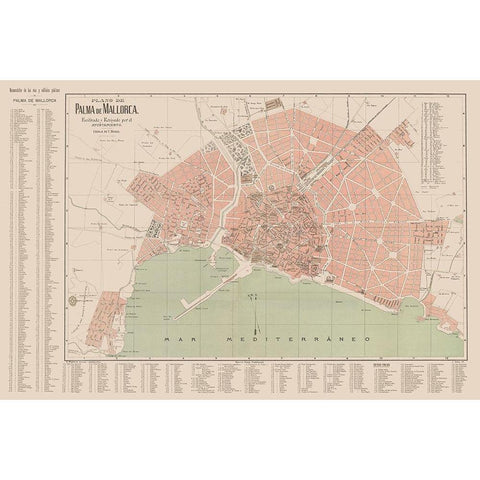Palma de Mallorca Spain Europe - Martin 1911 Black Modern Wood Framed Art Print with Double Matting by Martin