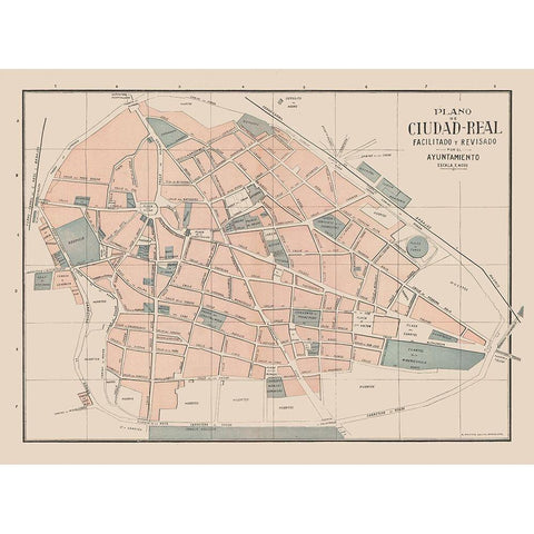 Ciudad Real Spain Europe - Martin 1911 Black Modern Wood Framed Art Print with Double Matting by Martin