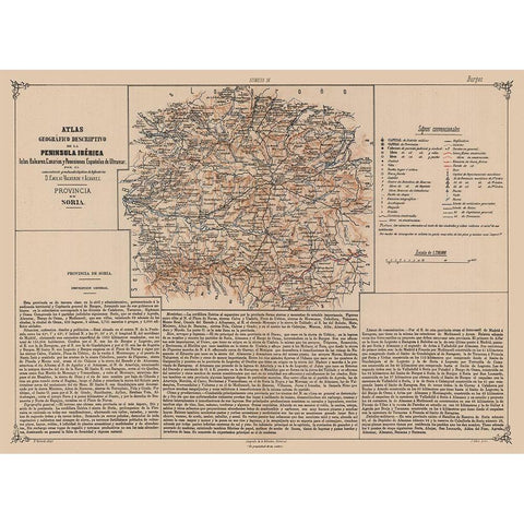 Soria Province Spain - Valverde 1880 Black Modern Wood Framed Art Print by Valverde