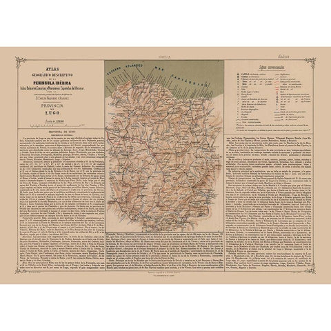 Lugo Province Spain - Valverde 1880 Black Modern Wood Framed Art Print by Valverde