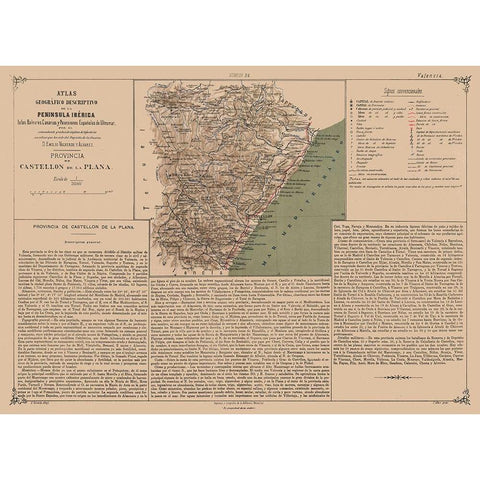Castellon de la Plana Province Spain Black Modern Wood Framed Art Print with Double Matting by Valverde