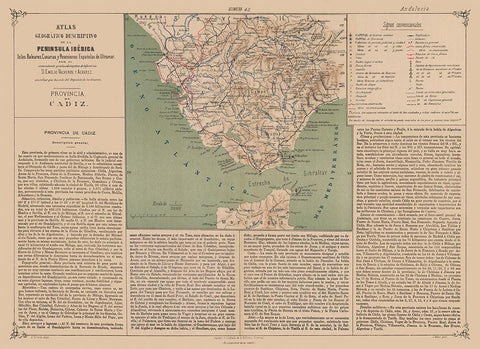 Cadiz Province Spain - Valverde 1880 Black Ornate Wood Framed Art Print with Double Matting by Valverde