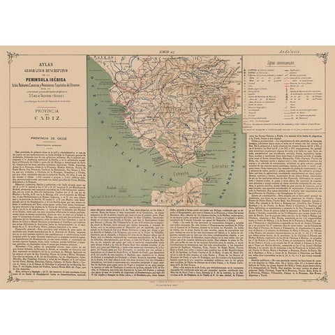 Cadiz Province Spain - Valverde 1880 Black Modern Wood Framed Art Print with Double Matting by Valverde