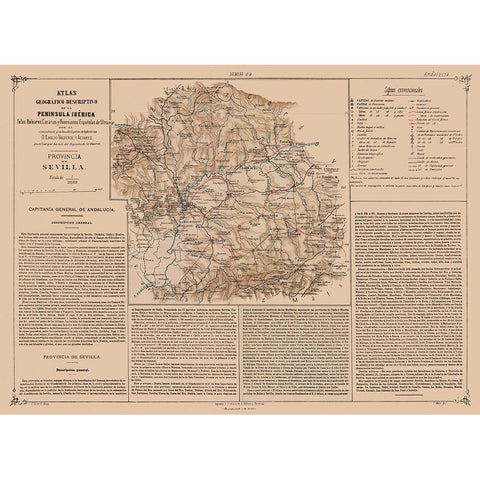 Seville Province Spain - Valverde 1880 Black Modern Wood Framed Art Print with Double Matting by Valverde