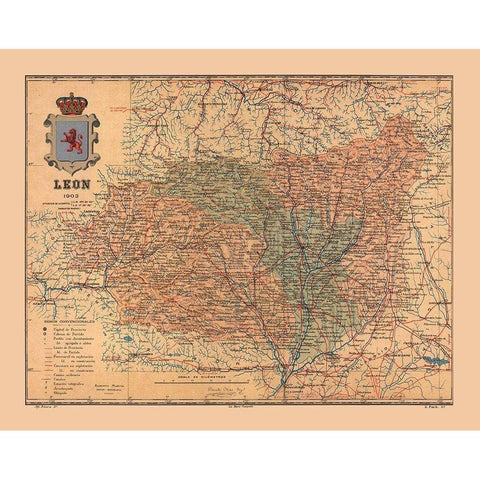 Leon Spain 1903 - Martine 1904 Black Modern Wood Framed Art Print by Martine