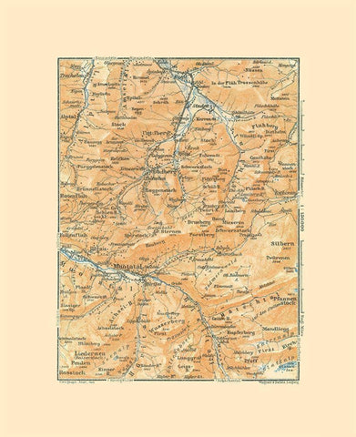 Muotathal Region Switzerland - Baedeker 1921 White Modern Wood Framed Art Print with Double Matting by Baedeker