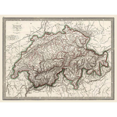 Switzerland - Monin 1839 White Modern Wood Framed Art Print by Monin