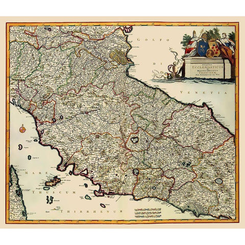 Tuscany Region Italy - De Wit 1688 White Modern Wood Framed Art Print by De Wit