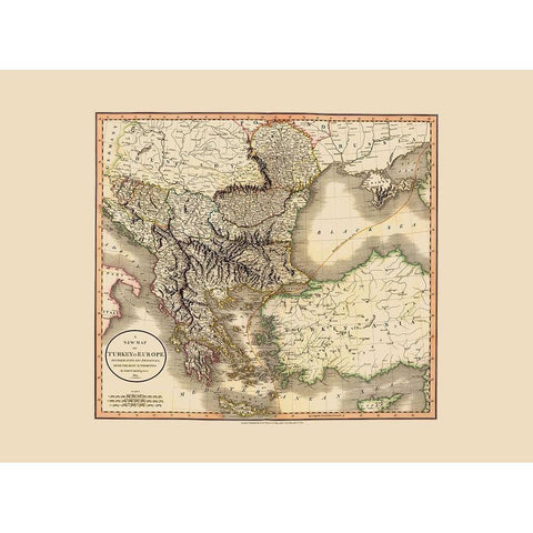 Europe Turkey - Cary 1801 White Modern Wood Framed Art Print by Cary