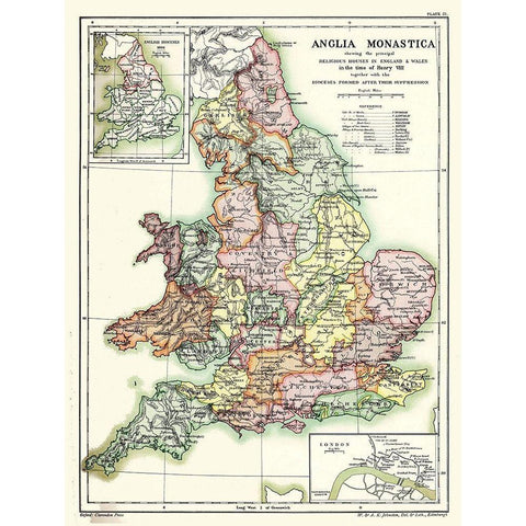 England Wales - Poole 1902 White Modern Wood Framed Art Print by Poole