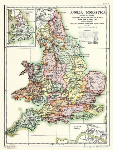 England Wales - Poole 1902 White Modern Wood Framed Art Print with Double Matting by Poole