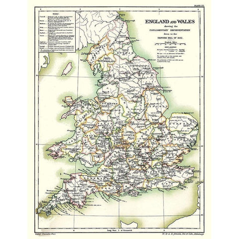 England Wales - Poole 1902 Gold Ornate Wood Framed Art Print with Double Matting by Poole