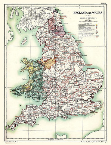 England Wales - Poole 1902 White Modern Wood Framed Art Print with Double Matting by Poole