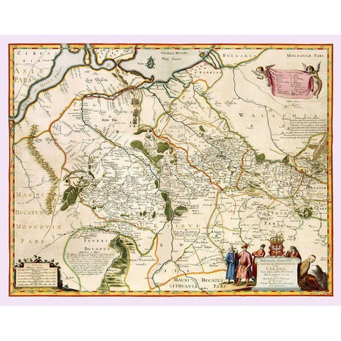 Ukraine - Beauplan White Modern Wood Framed Art Print by Beauplan