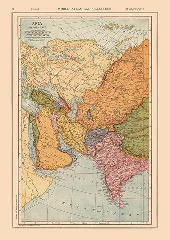 Western Asia - Reynold 1921 White Modern Wood Framed Art Print with Double Matting by Reynold