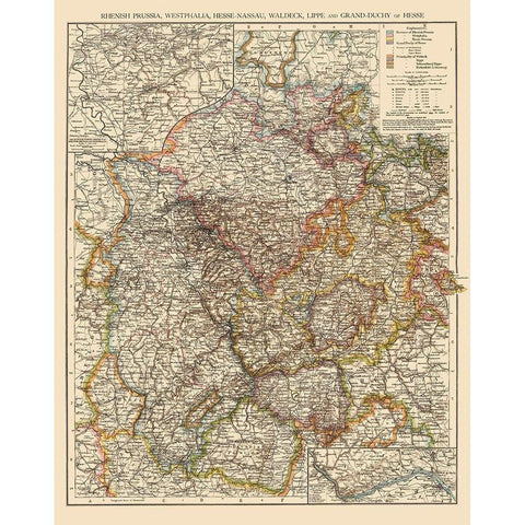 Westphalia Region Germany - Andree 1895 White Modern Wood Framed Art Print by Andree