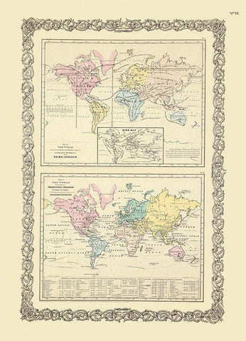 World Animal Kingdom Industry - Colton 1855 Black Ornate Wood Framed Art Print with Double Matting by Colton