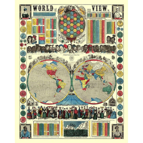 Human Race Female Costumes World - Fanning White Modern Wood Framed Art Print by Fanning