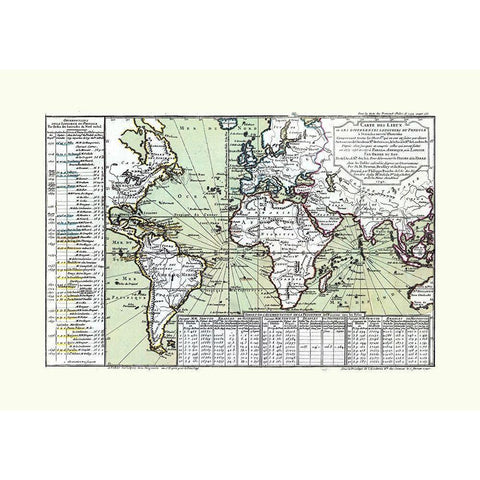 World - 1740 White Modern Wood Framed Art Print by Unknown