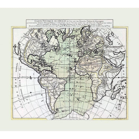 Physical World - 1757 Black Modern Wood Framed Art Print with Double Matting by Unknown