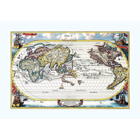 European Principal Navigations White Modern Wood Framed Art Print by Unknown