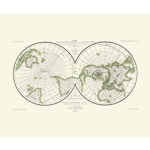 Magnetic Meridians Parallel Circuits Black Modern Wood Framed Art Print by Duperrey