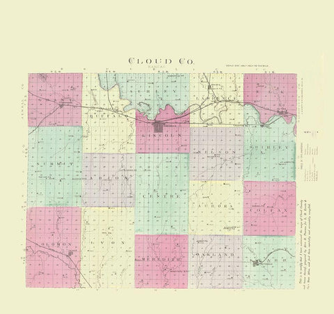 Cloud Kansas - Everts 1887 White Modern Wood Framed Art Print with Double Matting by Everts