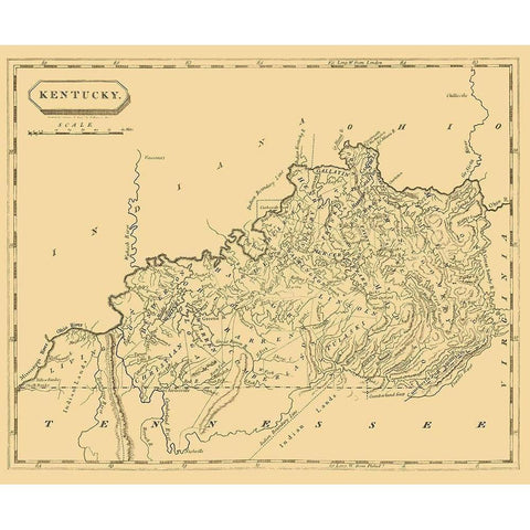 Kentucky - Conrad 1804 Black Modern Wood Framed Art Print by Conrad