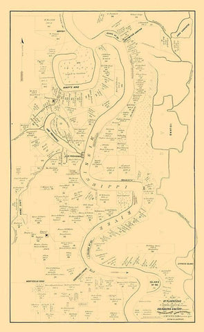 Carrol Parish Louisiana - McFarland 1860  White Modern Wood Framed Art Print with Double Matting by McFarland